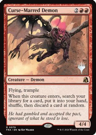 Curse-Marred Demon  [Foil]  (PPFRA-079) - [Promo Pack: Reality Fracture]