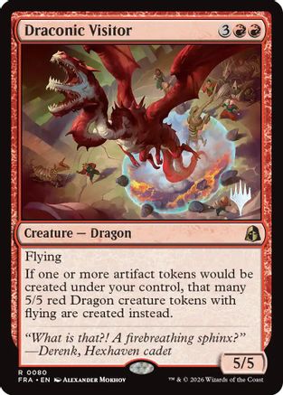 Draconic Visitor  [Foil]  (PPFRA-080) - [Promo Pack: Reality Fracture]