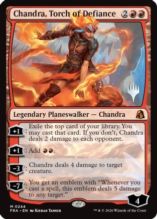 Chandra, Torch of Defiance  [Foil]  (PPFRA-244) - [Promo Pack: Reality Fracture]