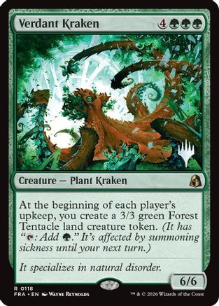 Verdant Kraken  [Foil]  (PPFRA-118) - [Promo Pack: Reality Fracture]