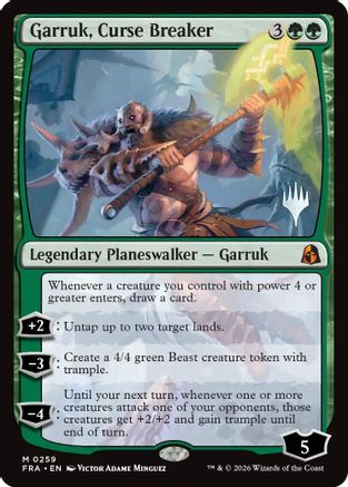 Garruk, Curse Breaker  [Foil]  (PPFRA-259) - [Promo Pack: Reality Fracture]