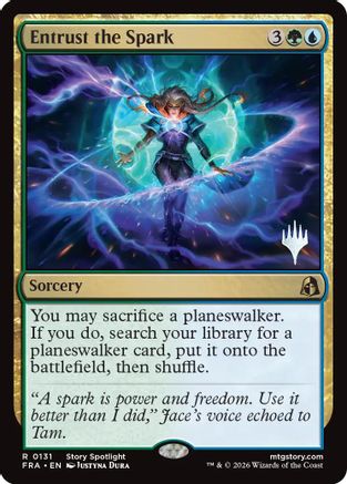 Entrust the Spark  [Foil]  (PPFRA-131) - [Promo Pack: Reality Fracture]