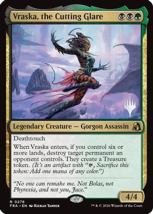 Vraska, the Cutting Glare  (PPFRA-278) - [Promo Pack: Reality Fracture]