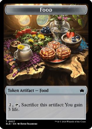 Food // Clue Token Double-Sided Token  [Foil]  (SOS-27 // 14) - [Secrets of Strixhaven]