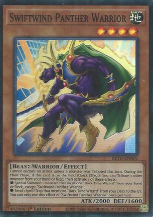 Swiftwind Panther Warrior [BETB-EN001] - Beyond the Brave 1st Edition - Super Rare