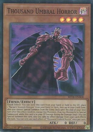 Thousand Umbral Horror [BETB-EN008] - Beyond the Brave 1st Edition - Super Rare