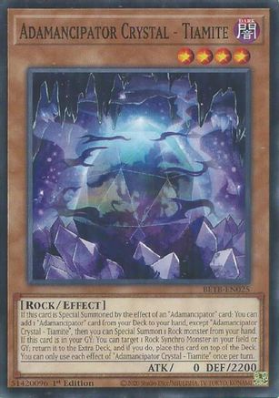 Adamancipator Crystal - Tiamite [BETB-EN025] - Beyond the Brave 1st Edition - Common / Short Print