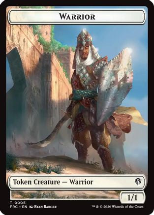 Warrior // Shark Double-Sided Token  (FRC-5 // 6) - [Commander: Reality Fracture]