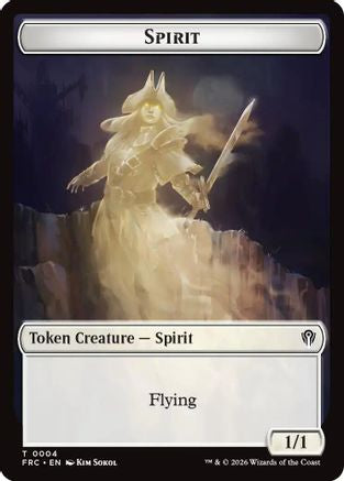 Spirit // Jace Double-Sided Token  (FRC-4 // 5) - [Commander: Reality Fracture]