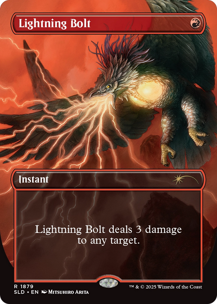 Lightning Bolt  [Foil]  (SLD-1879) - [Secret Lair Drop] (Borderless) - Trinity Hobby