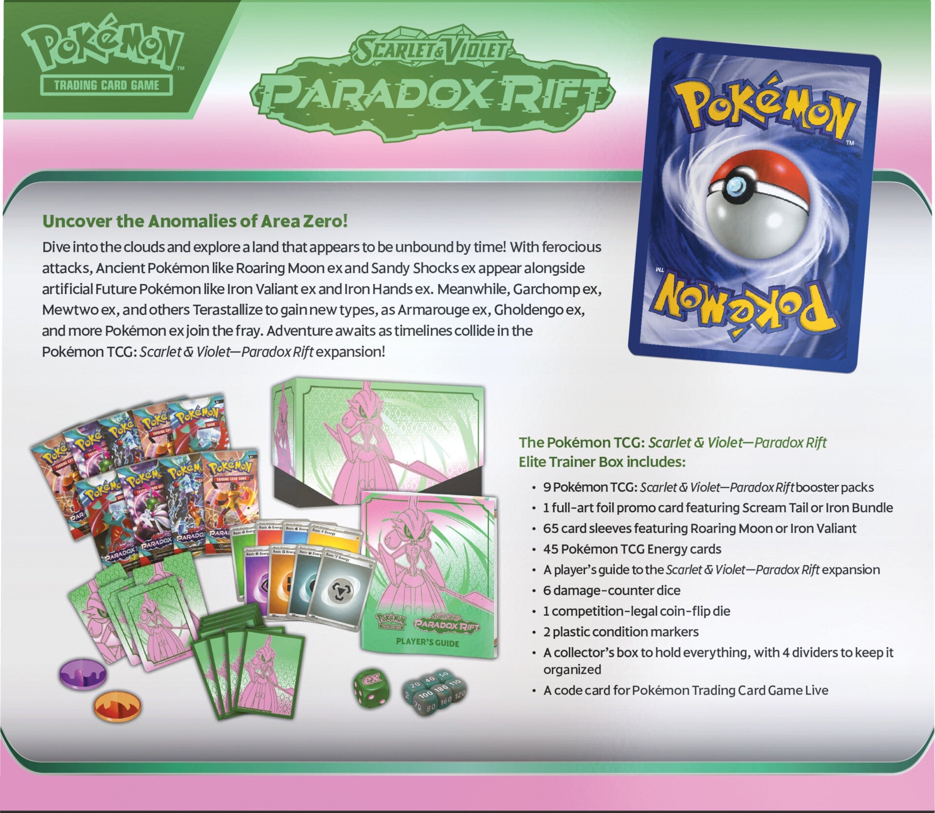 Scarlet & Violet: Paradox Rift - Elite Trainer Box (Iron Valiant) - Trinity Hobby