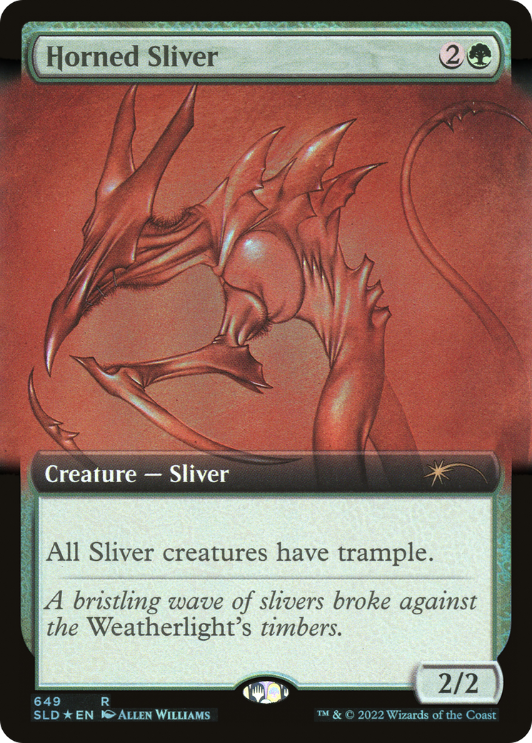 Horned Sliver (Extended Art) [Promotions Secret Lair Drop] 