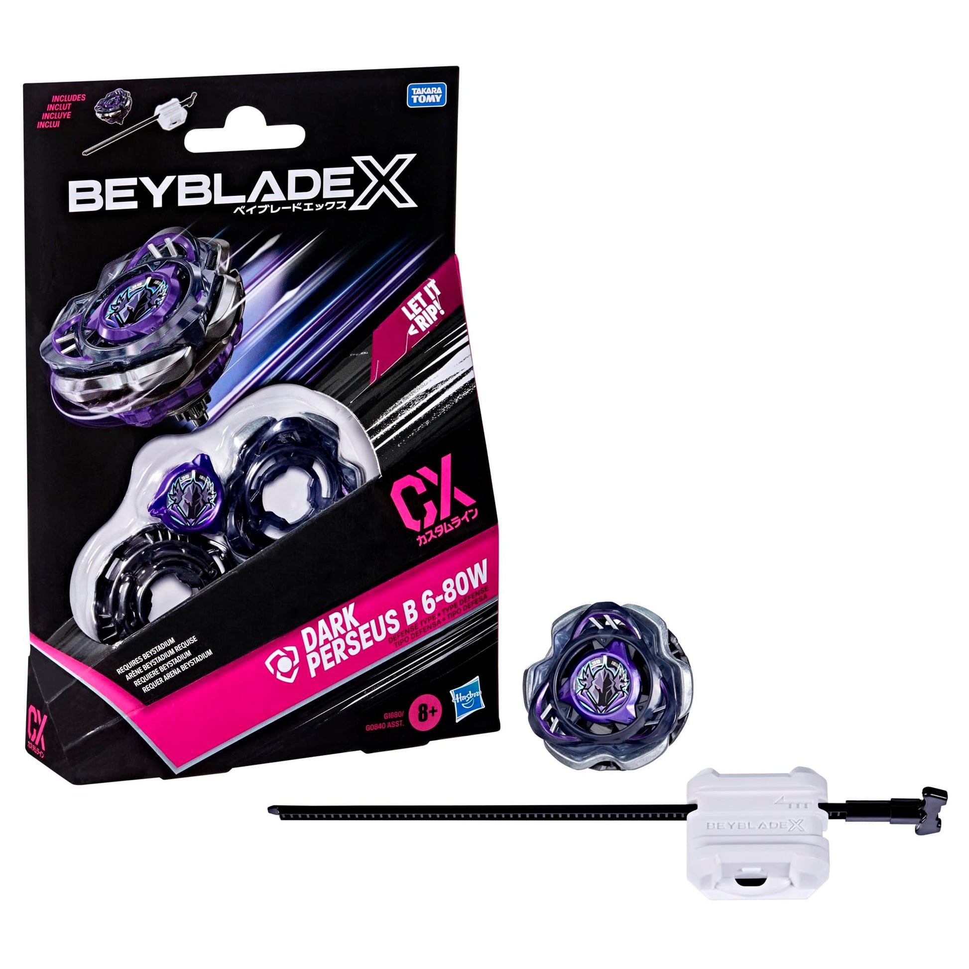HASBRO Beyblade X Dark Perseus B 6-80W CX Starter Pack Set - Trinity Hobby