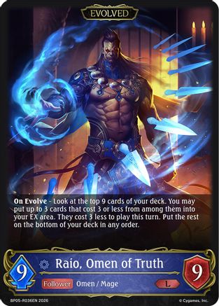 Raio, Omen of Truth (Evolved) (BP05-R036EN) - BP19 Eightfold Retribution