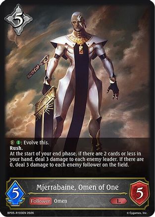 Mjerrabaine, Omen of One (BP05-R103EN) - BP19 Eightfold Retribution