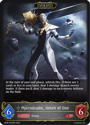 Mjerrabaine, Omen of One (Evolved) (BP05-R104EN) - BP19 Eightfold Retribution