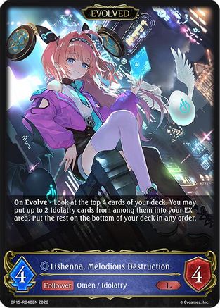Lishenna, Melodious Destruction (Evolved) (BP15-R040EN) - BP19 Eightfold Retribution