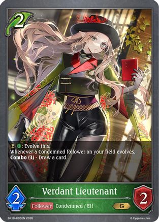 Verdant Lieutenant (BP19-005EN) - BP19 Eightfold Retribution