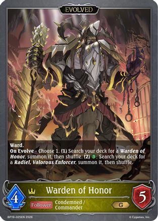 Warden of Honor (Evolved) (BP19-025EN) - BP19 Eightfold Retribution