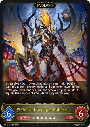 Uneriel, Winged Enforcer (Evolved) (BP19-094EN) - BP19 Eightfold Retribution