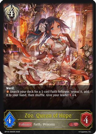 Zoe, Queen of Hope (BP19-095EN) - BP19 Eightfold Retribution