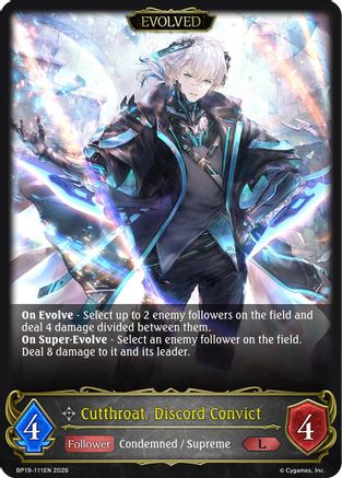 Cutthroat, Discord Convict (Evolved) (BP19-111EN) - BP19 Eightfold Retribution