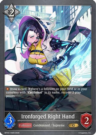 Ironforged Right Hand (BP19-115EN) - BP19 Eightfold Retribution