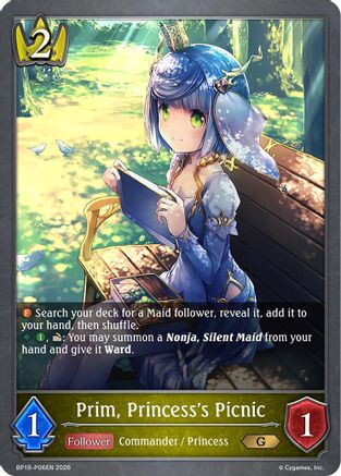 Prim, Princess's Picnic - P06EN (Foil) (BP19-P06EN) - BP19 Eightfold Retribution