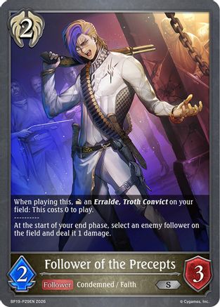 Follower of the Precepts - P29EN (Foil) (BP19-P29EN) - BP19 Eightfold Retribution
