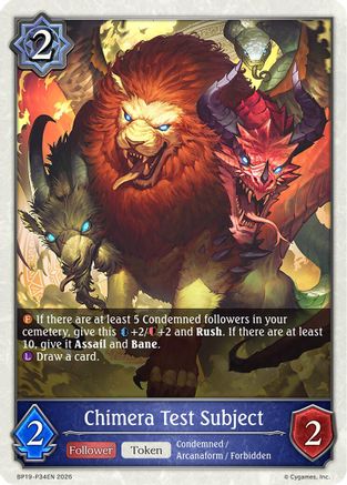 Chimera Test Subject - P34EN (Foil) (BP19-P34EN) - BP19 Eightfold Retribution