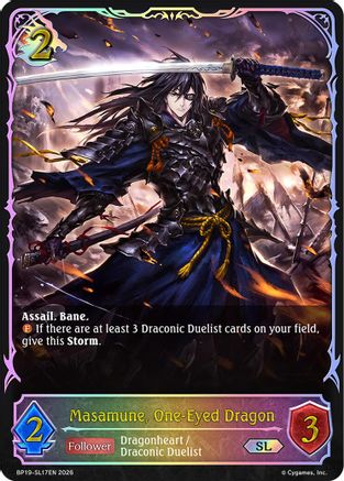 Masamune, One-Eyed Dragon (SL) (BP19-SL17EN) - BP19 Eightfold Retribution