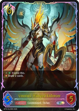 Uneriel, Winged Enforcer (SL) - SL23EN (Foil) (BP19-SL23EN) - BP19 Eightfold Retribution