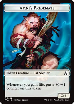 Ajani's Pridemate // Mowu Double-Sided Token  (FRA-2 // 10) - [Reality Fracture]