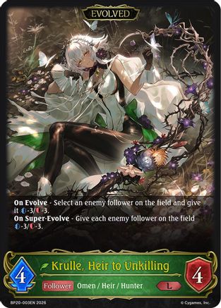 Krulle, Heir to Unkilling (Evolved) (BP20-003EN) - BP20 Omens and Heirs