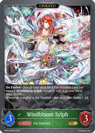 Windbloom Sylph (Evolved) (BP20-006EN) - BP20 Omens and Heirs