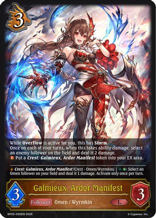 Galmieux, Ardor Manifest (BP20-056EN) - BP20 Omens and Heirs