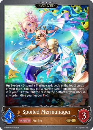 Spoiled Mermanager (Evolved) (BP20-061EN) - BP20 Omens and Heirs