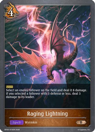 Raging Lightning (BP20-073EN) - BP20 Omens and Heirs