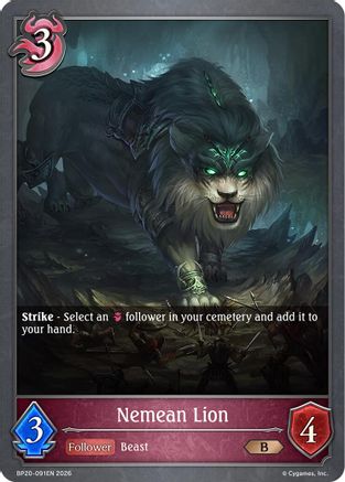 Nemean Lion (BP20-091EN) - BP20 Omens and Heirs