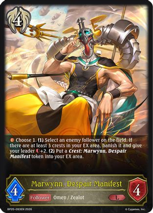 Marwynn, Despair Manifest (BP20-093EN) - BP20 Omens and Heirs
