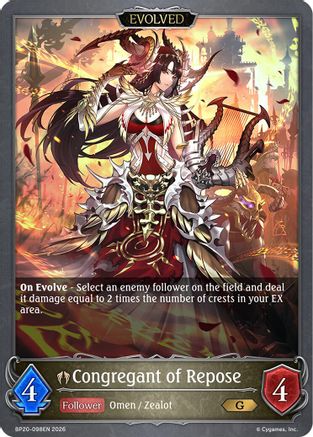 Congregant of Repose (Evolved) (BP20-098EN) - BP20 Omens and Heirs