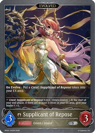 Supplicant of Repose (Evolved) (BP20-102EN) - BP20 Omens and Heirs