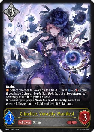 Gilnelise, Voracity Manifest (BP20-113EN) - BP20 Omens and Heirs