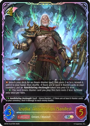 Izudia, Annihilation Manifest (SL) (BP20-SL01EN) - BP20 Omens and Heirs