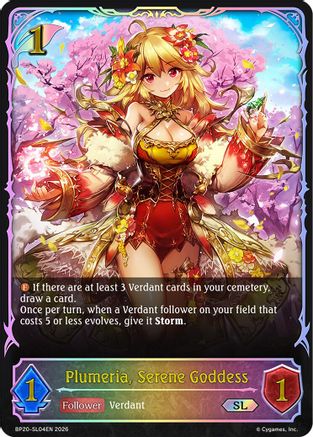 Plumeria, Serene Goddess (SL) (BP20-SL04EN) - BP20 Omens and Heirs