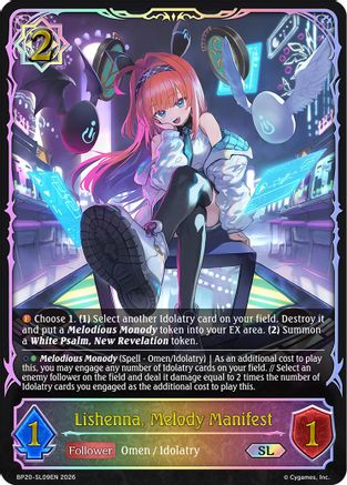 Lishenna, Melody Manifest (SL) (BP20-SL09EN) - BP20 Omens and Heirs