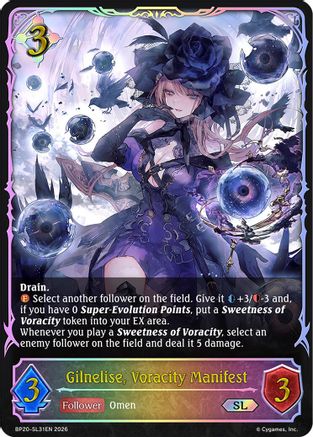 Gilnelise, Voracity Manifest (SL) (BP20-SL31EN) - BP20 Omens and Heirs