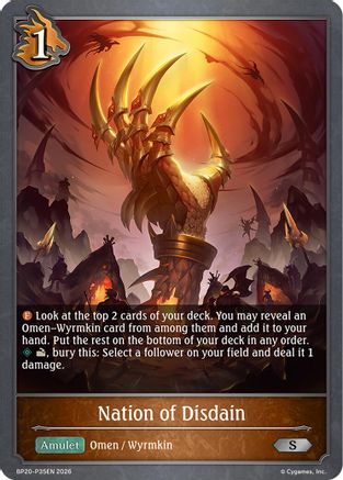 Nation of Disdain - P35EN (Foil) (BP20-P35EN) - BP20 Omens and Heirs