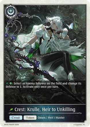Crest: Krulle, Heir to Unkilling - P60EN (Foil) (BP20-P60EN) - BP20 Omens and Heirs