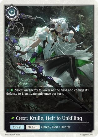 Crest: Krulle, Heir to Unkilling (BP20-T01EN) - BP20 Omens and Heirs